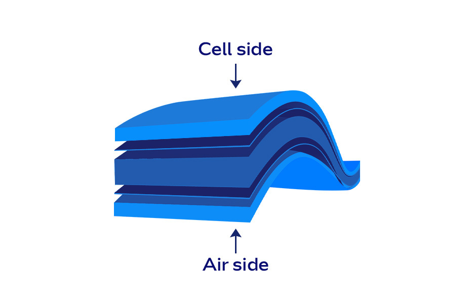 Layers of Solar backsheet